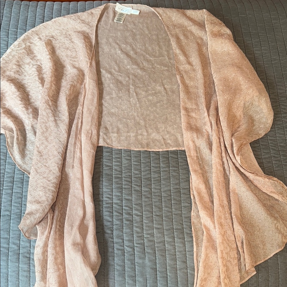 Elegant Sheer Formal Wrap Scarf Cardigan